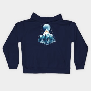 Winter Mountains Kids Hoodie